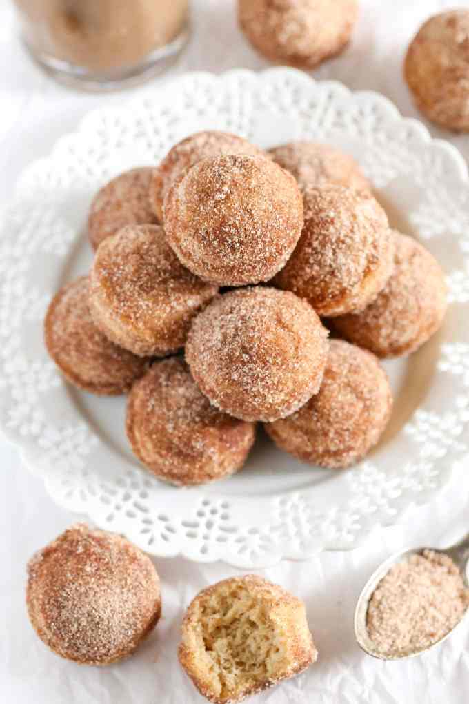 These Baked Cinnamon Sugar Donut Holes are easy to make and perfect for breakfast!