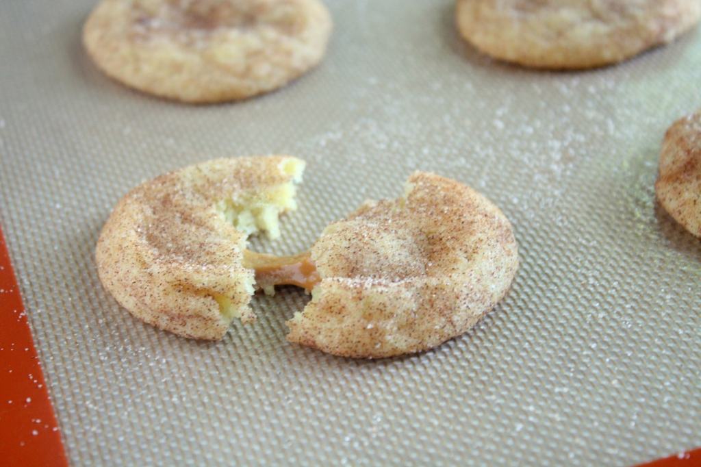 Caramel Stuffed Snickerdoodles