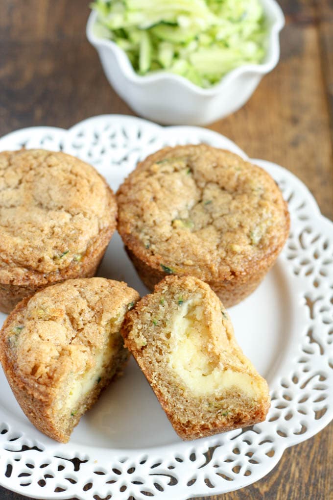 Cream Cheese-Filled Zucchini Muffins