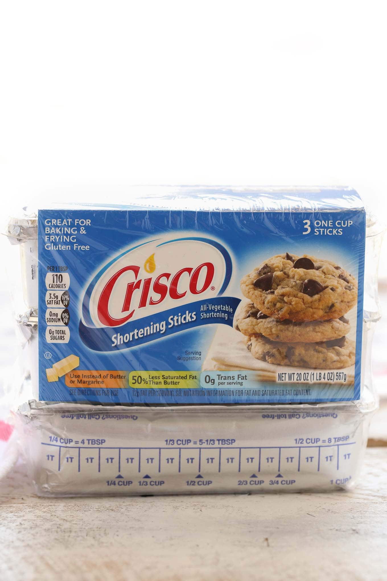 A package of Crisco shortening sticks. 