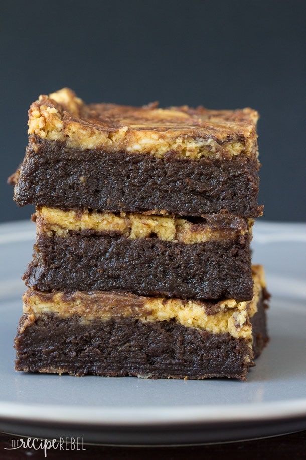 Flourless Pumpkin Cheesecake Brownies