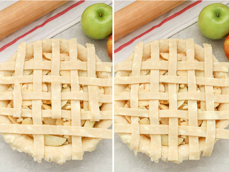 Learn how to make a lattice pie crust with this easy step-by-step tutorial. This simple technique is a beautiful decorative touch for almost any pie!