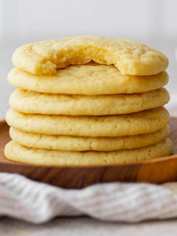 A stack of lemon cookies