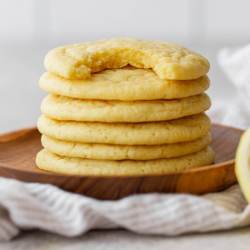 A stack of lemon cookies