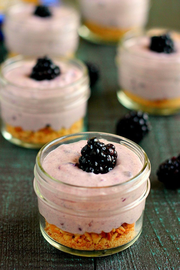 No-Bake Blackberry Cheesecake