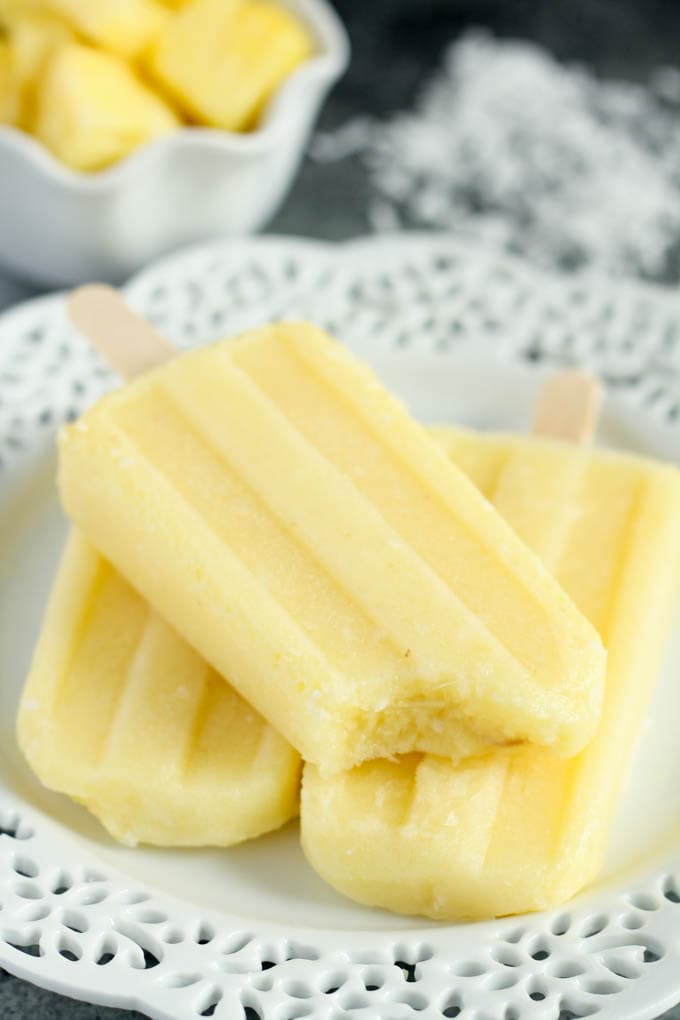 Coconut Pineapple Ice Pops