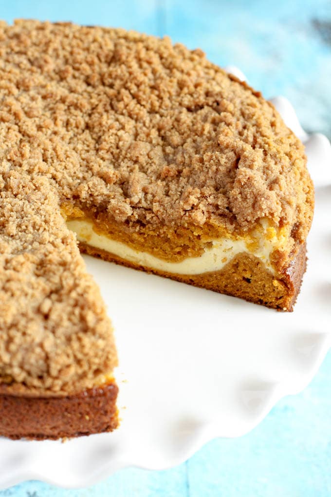 Pumpkin Cream Cheese Crumb Cake