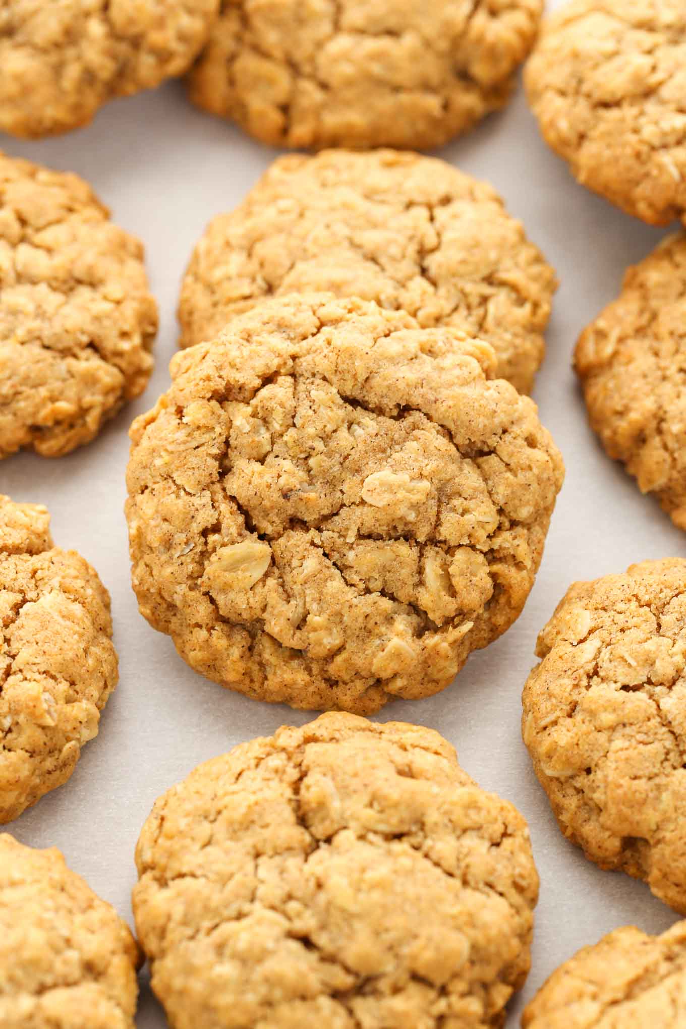 These pumpkin oatmeal cookies are super soft, chewy, thick, and full of pumpkin flavor! The perfect cookie for fall! 