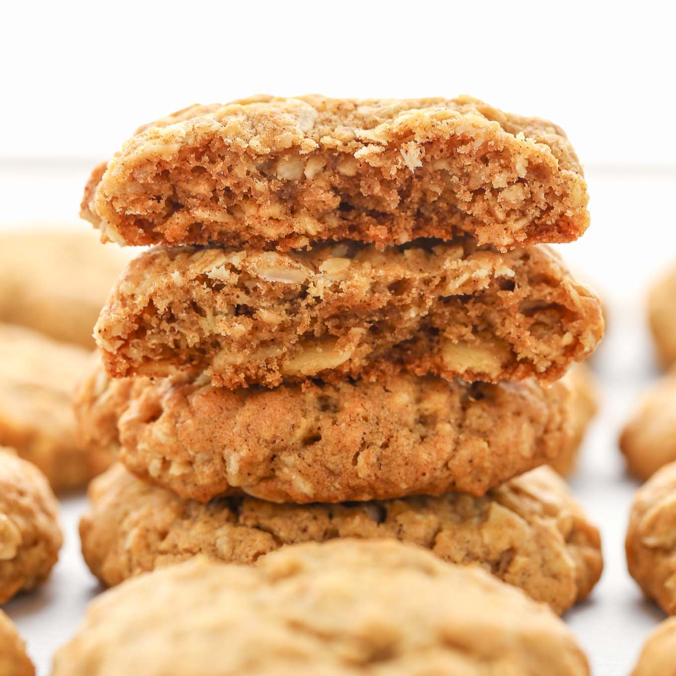 These pumpkin oatmeal cookies are super soft, chewy, thick, and full of pumpkin flavor! The perfect cookie for fall! 