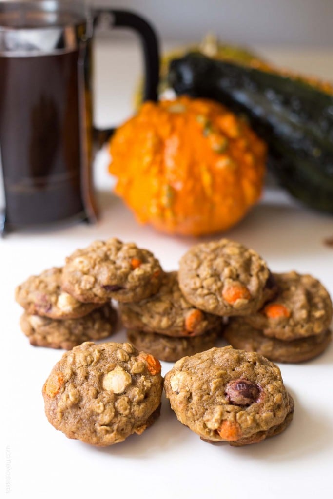 Pumpkin Oatmeal Muffin Top Cookies