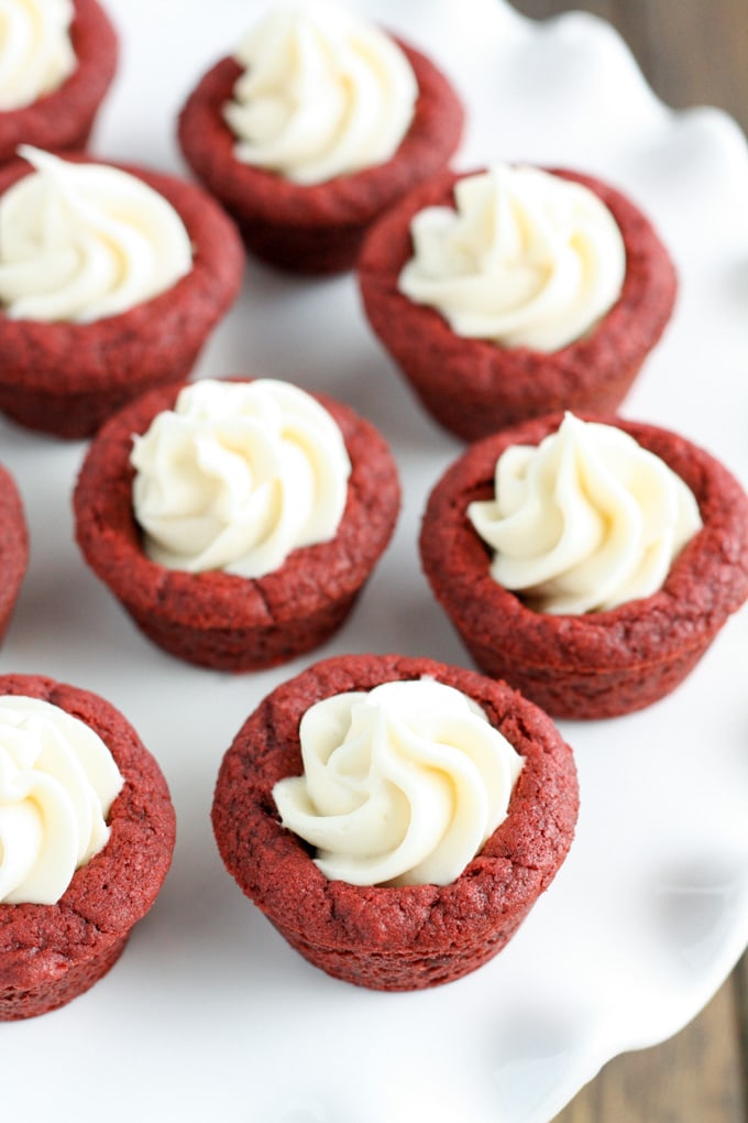 Red Velvet Cookie Cups