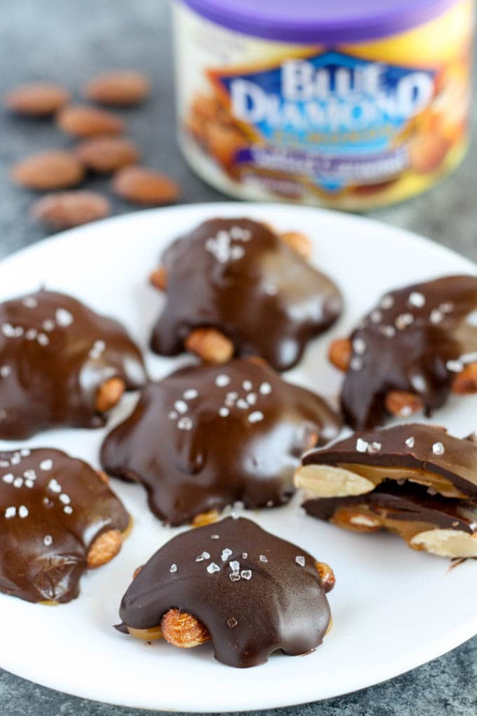 Salted Caramel Almond Turtles