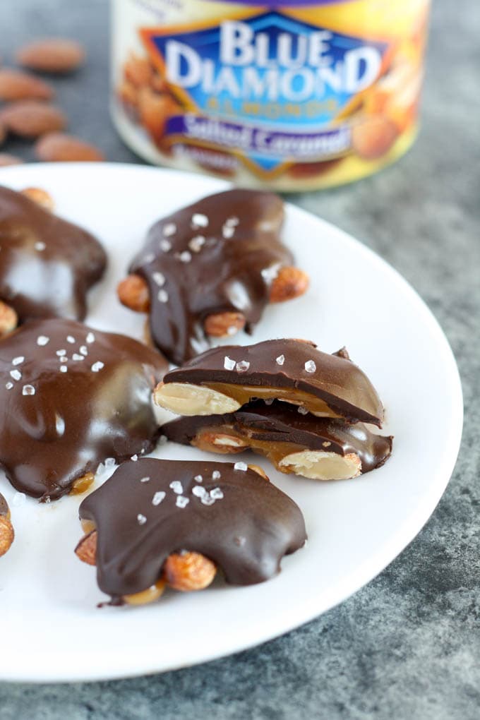 Salted Caramel Almond Turtles