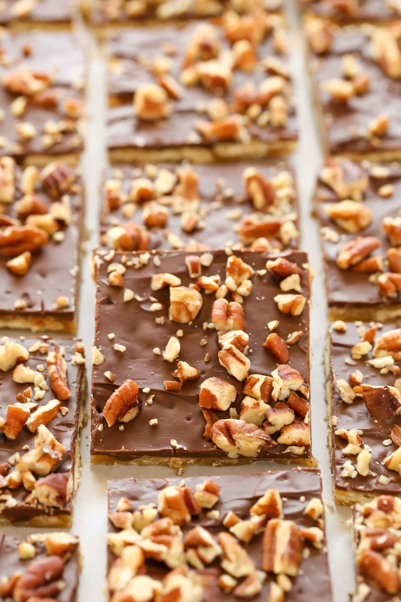 This Saltine Toffee candy is made with just 5 ingredients and so easy to make. Perfect for an easy treat during the holidays! 