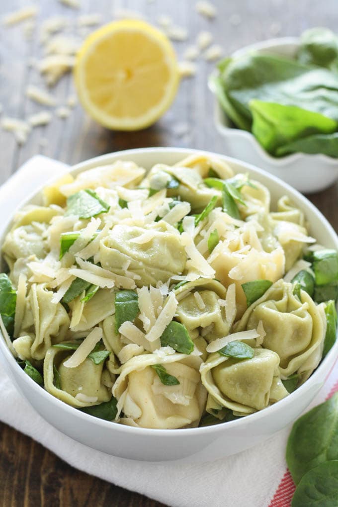 Spinach Artichoke Tortellini Salad