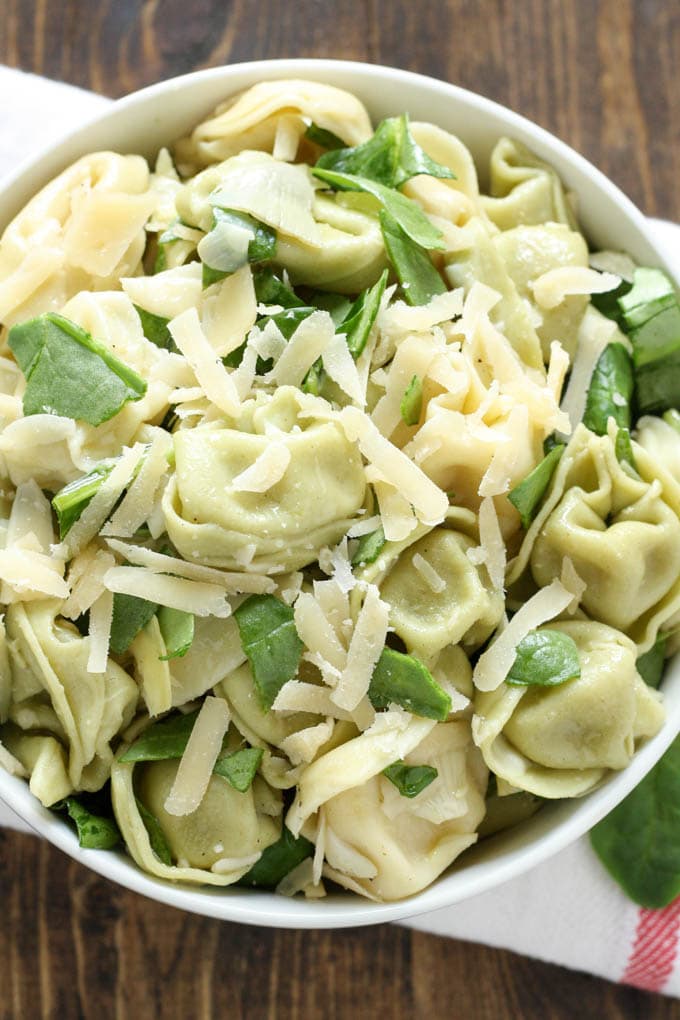 Spinach Artichoke Tortellini Salad